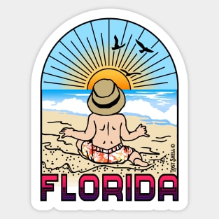 Florida Beach Baby Sticker